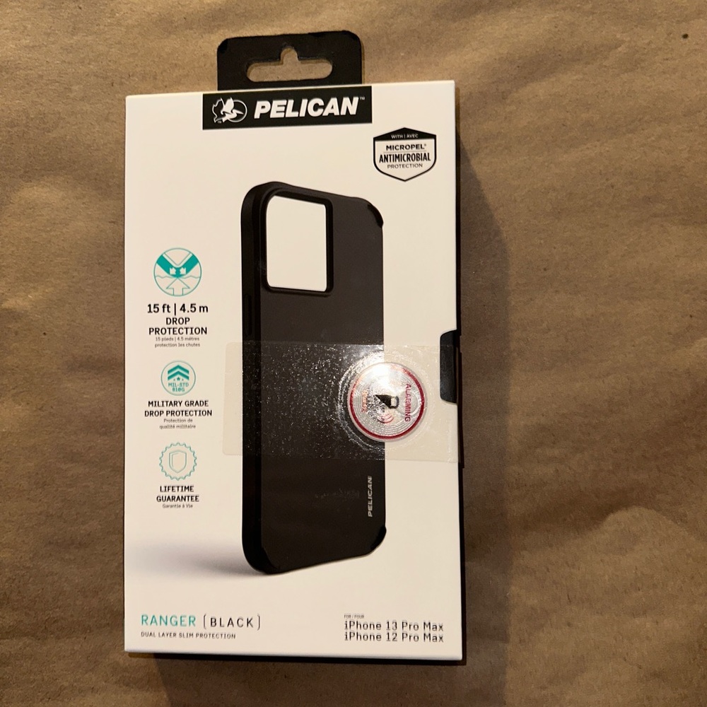 NIB PELICAN DUEL LAYER SLIM PROTECTION BLACK RANGER IPHONE 13 PRO MAX